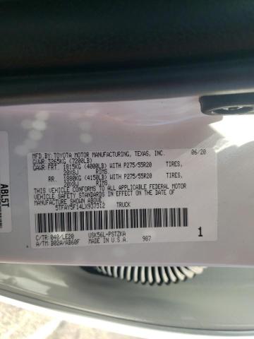 5TFAY5F14LX937312 - 2020 TOYOTA TUNDRA CRE WHITE photo 10