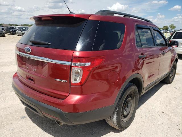 1FM5K7B84DGB33395 - 2013 FORD EXPLORER RED photo 4