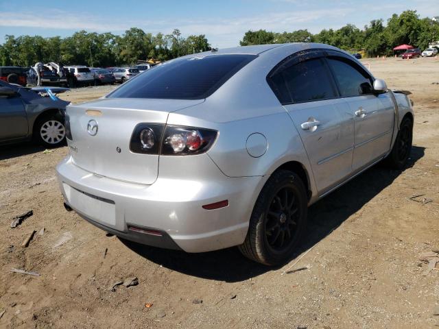 JM1BK32G181165592 - 2008 MAZDA 3 I SILVER photo 4