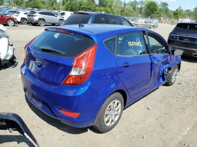 KMHCT5AE3CU032123 - 2012 HYUNDAI ACCENT BLUE photo 4