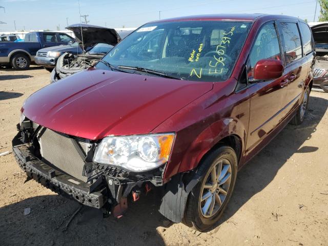 2C4RDGBG0GR401689 - 2016 DODGE GRAND CARA BURGUNDY photo 2