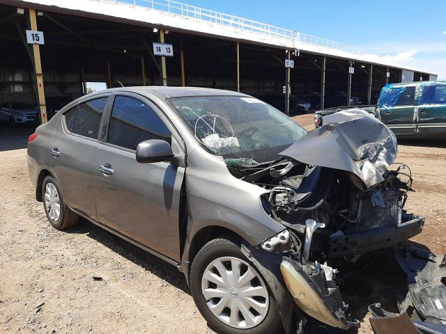 3N1CN7AP7CL865383 - 2012 NISSAN VERSA S GRAY photo 1