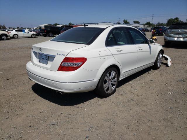 WDDGF8BB6AF475439 - 2010 MERCEDES-BENZ C 300 4MAT WHITE photo 4