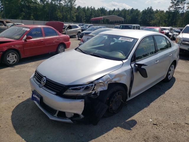 3VW2K7AJ7DM217676 - 2013 VOLKSWAGEN JETTA BASE SILVER photo 2