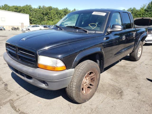 1D7HG38X73S334073 - 2003 DODGE DAKOTA QUA BLACK photo 2