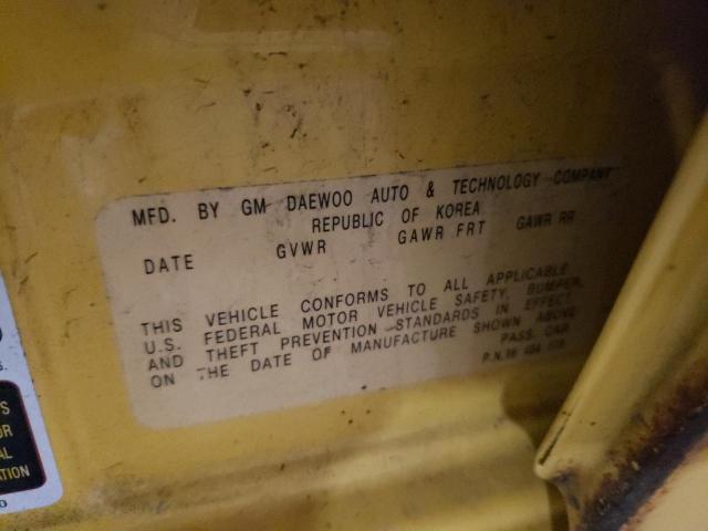 KL1TD66666B548850 - 2006 CHEVROLET AVEO BASE YELLOW photo 10