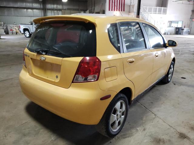 KL1TD66666B548850 - 2006 CHEVROLET AVEO BASE YELLOW photo 4