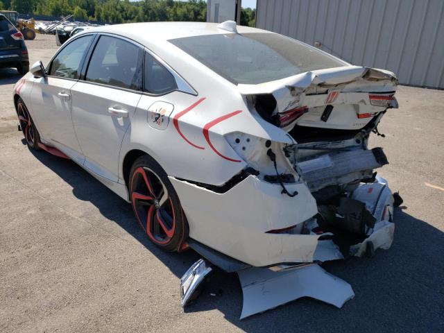 1HGCV1F37JA255649 - 2018 HONDA ACCORD SPO WHITE photo 3