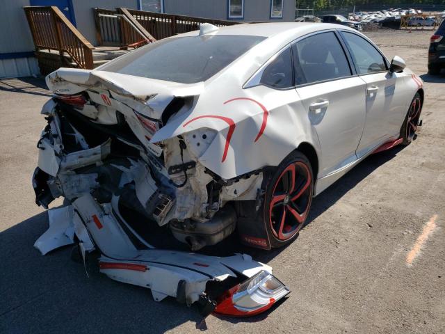 1HGCV1F37JA255649 - 2018 HONDA ACCORD SPO WHITE photo 4