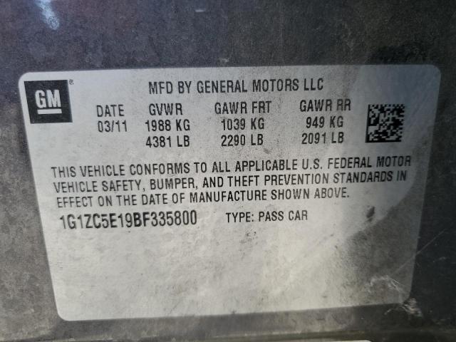 1G1ZC5E19BF335800 - 2011 CHEVROLET MALIBU 1LT 石墨色 照片 10