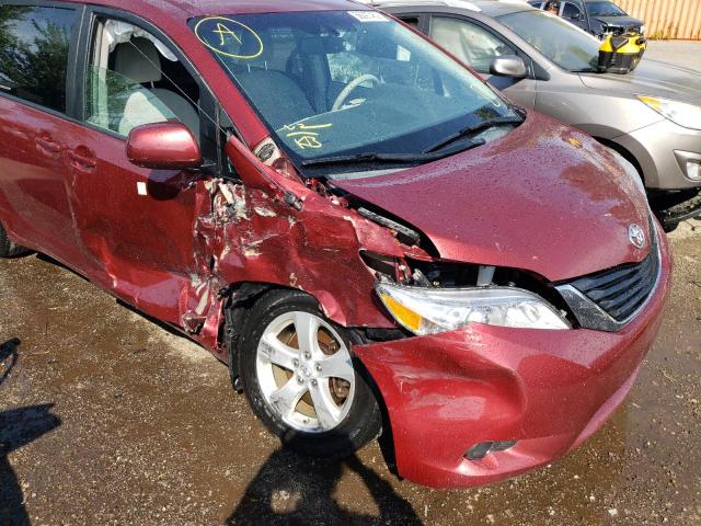 5TDKK3DC3ES430473 - 2014 TOYOTA SIENNA LE MAROON photo 9