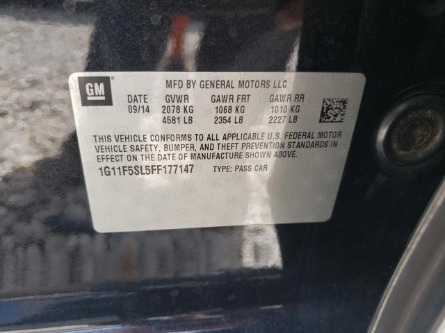 1G11F5SL5FF177147 - 2015 CHEVROLET MALIBU LTZ 黑色 照片 10