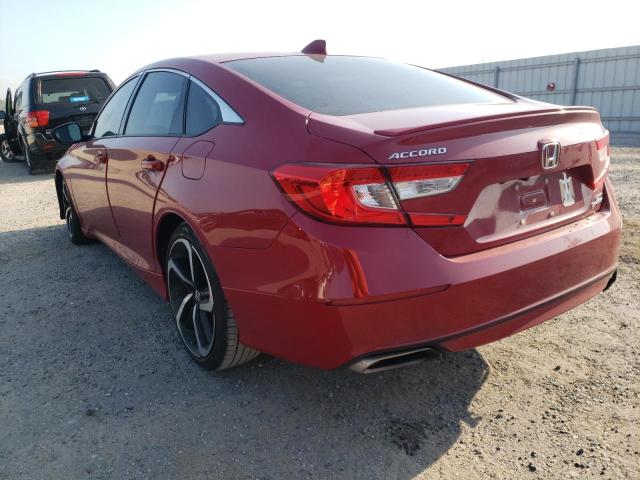 1HGCV2F3XLA000521 - 2020 HONDA ACCORD SPO წითელი ფოტო 3