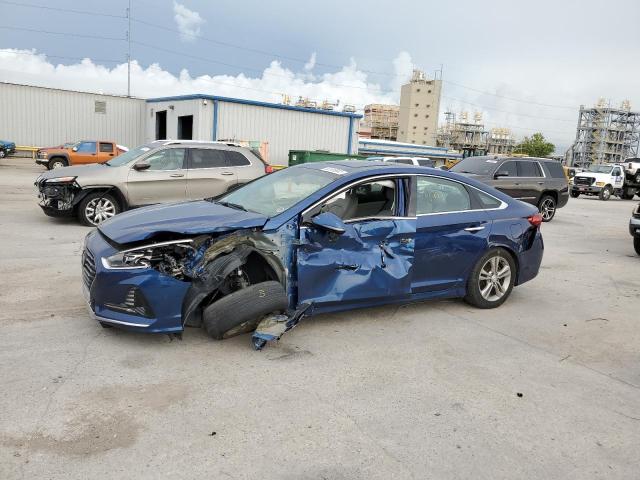 5NPE34AF7JH678630 - 2018 HYUNDAI SONATA BLUE photo 9