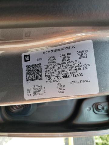 1GCGTCEN5M1112403 - 2021 CHEVROLET COLORADO L GRAY photo 10
