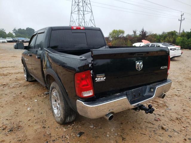 1C6RD7NT0CS152447 - 2012 DODGE RAM 1500 L BLACK photo 3