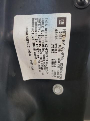 1G8AL55FX6Z120540 - 2006 SATURN ION LEVEL BLUE photo 10