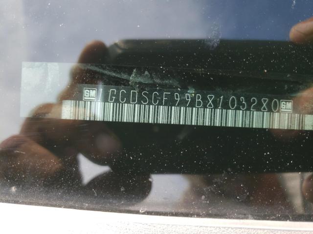 1GCDSCF99B8103280 - 2011 CHEVROLET COLORADO L GRAY photo 10