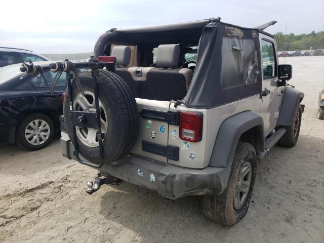 1J4FA24177L105255 - 2007 JEEP WRANGLER X SILVER photo 4