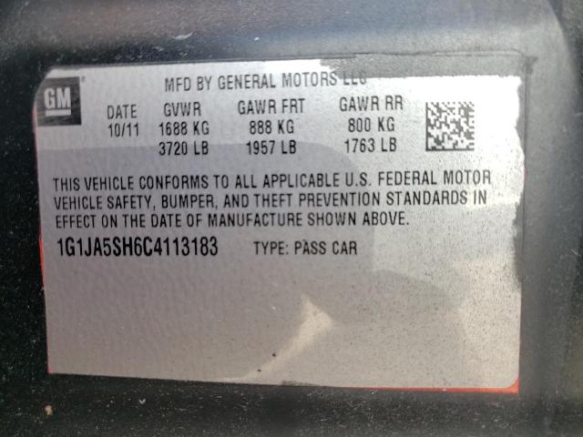 1G1JA5SH6C4113183 - 2012 CHEVROLET SONIC LS  照片 10