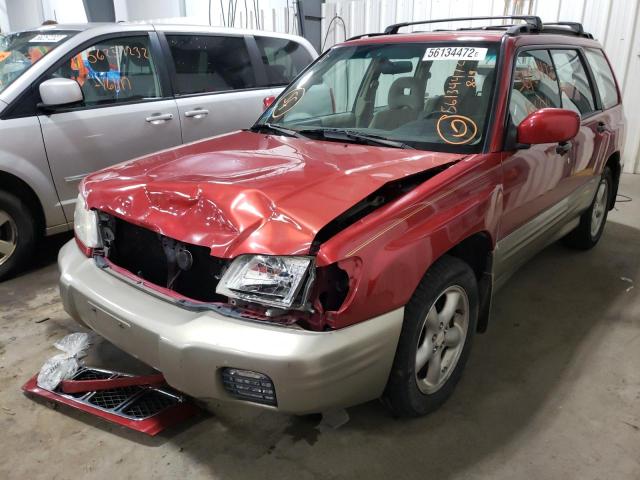 JF1SF65591H740802 - 2001 SUBARU FORESTER S RED photo 2