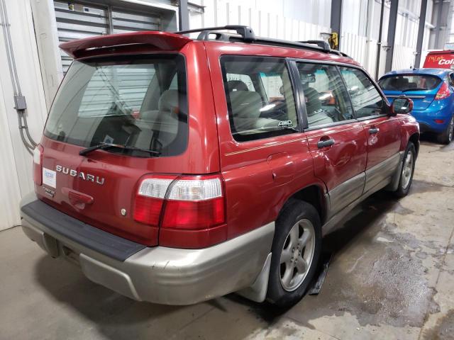 JF1SF65591H740802 - 2001 SUBARU FORESTER S RED photo 4