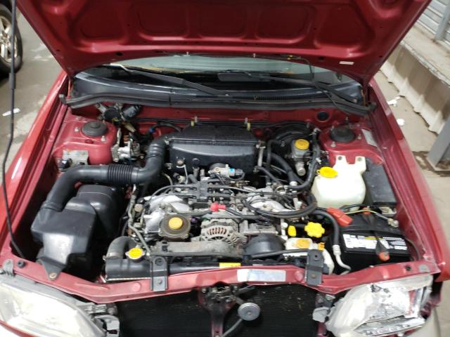 JF1SF65591H740802 - 2001 SUBARU FORESTER S RED photo 7