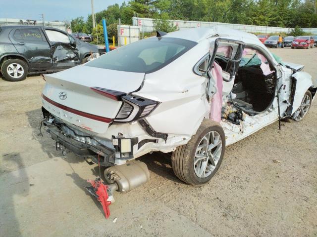 5NPEL4JA0MH085703 - 2021 HYUNDAI SONATA SEL WHITE photo 4