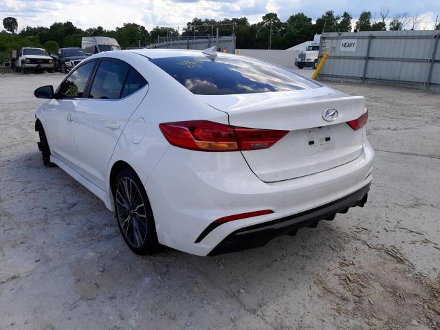 KMHD04LBXJU562712 - 2018 HYUNDAI ELANTRA SP WHITE photo 3