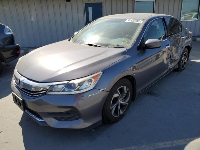 1HGCR2F3XGA092272 - 2016 HONDA ACCORD LX GRAY photo 2