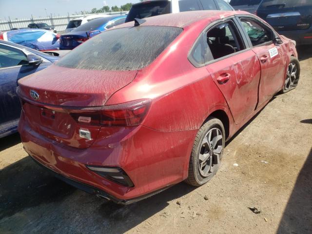 3KPF24AD9KE121875 - 2019 KIA FORTE FE RED photo 4