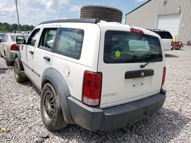 1D8GT28K58W135833 - 2008 DODGE NITRO SXT WHITE photo 3