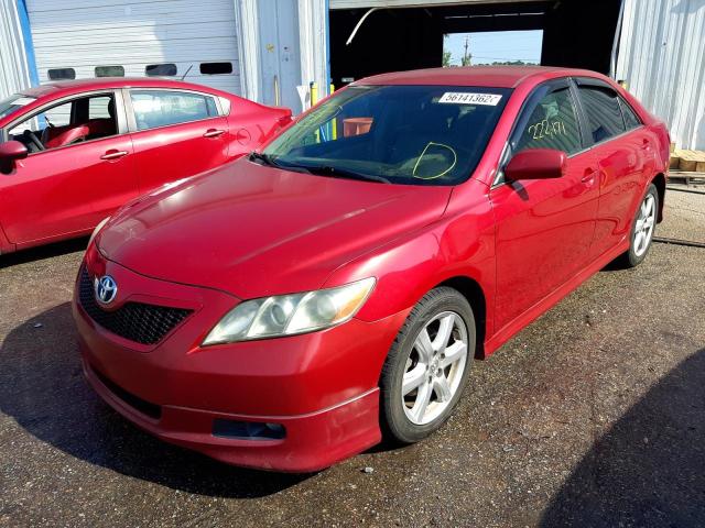 4T1BE46K77U101657 - 2007 TOYOTA CAMRY CE RED photo 2