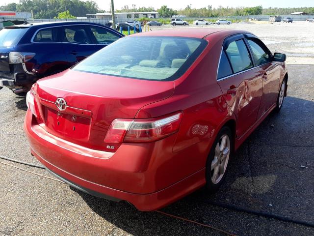 4T1BE46K77U101657 - 2007 TOYOTA CAMRY CE RED photo 4