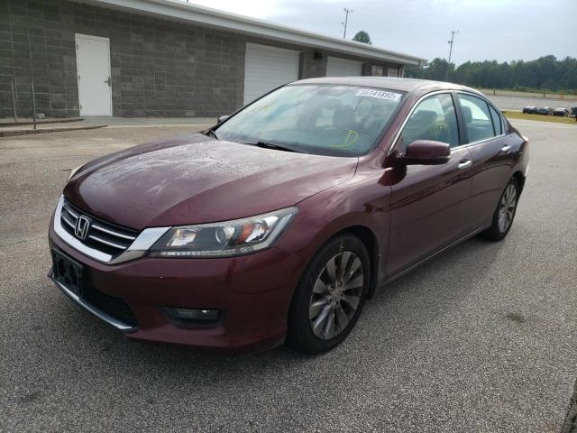 1HGCR2F87FA211566 - 2015 HONDA ACCORD EXL RED photo 2