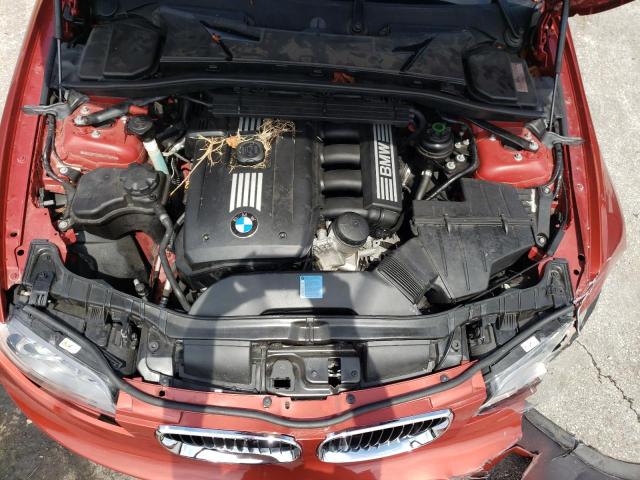 WBAUP7C56BVK78899 - 2011 BMW 128 I RED photo 7