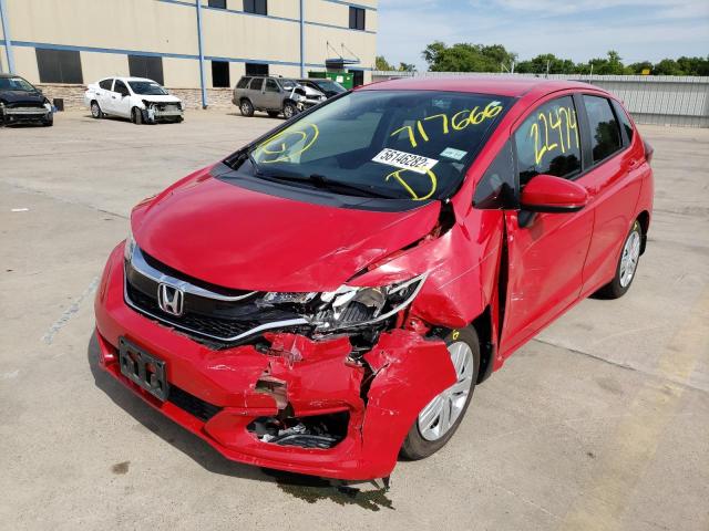 3HGGK5H4XLM717666 - 2020 HONDA FIT LX RED photo 2