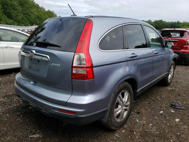 JHLRE4H76BC008531 - 2011 HONDA CR-V EXL BLUE photo 4