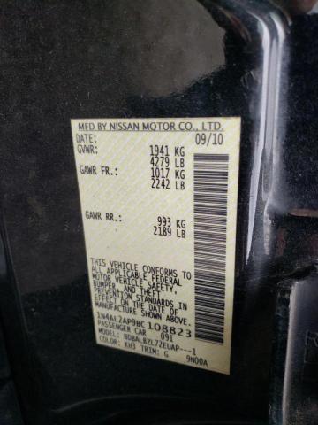 1N4AL2AP9BC108823 - 2011 NISSAN ALTIMA BAS BLACK photo 10