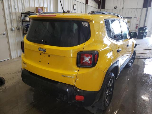 ZACCJBAH0HPE89824 - 2017 JEEP RENEGADE S YELLOW photo 4
