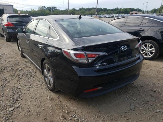 KMHE34L16HA059340 - 2017 HYUNDAI SONATA HYB BLACK photo 3