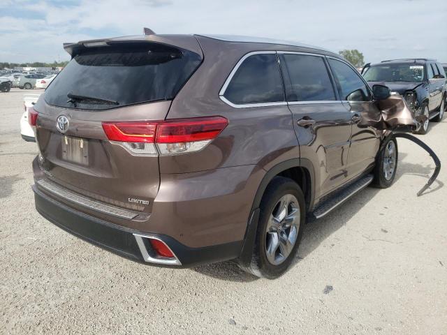 5TDYZRFH9KS297764 - 2019 TOYOTA HIGHLANDER BROWN photo 4