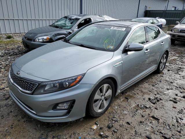 KNAGN4AD0G5092746 - 2016 KIA OPTIMA HYB GRAY photo 2