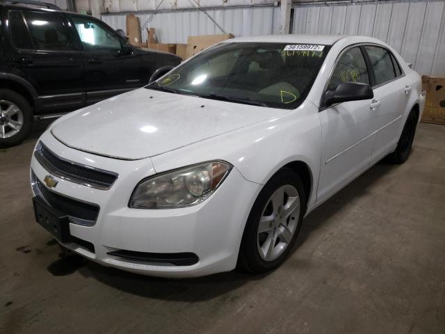 1G1ZB5EB7AF171361 - 2010 CHEVROLET MALIBU LS WHITE photo 2