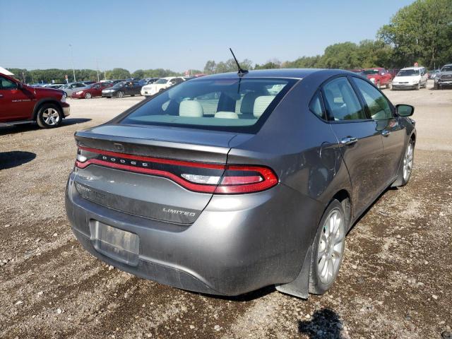 1C3CDFCA4DD324970 - 2013 DODGE DART LIMIT GRAY photo 4