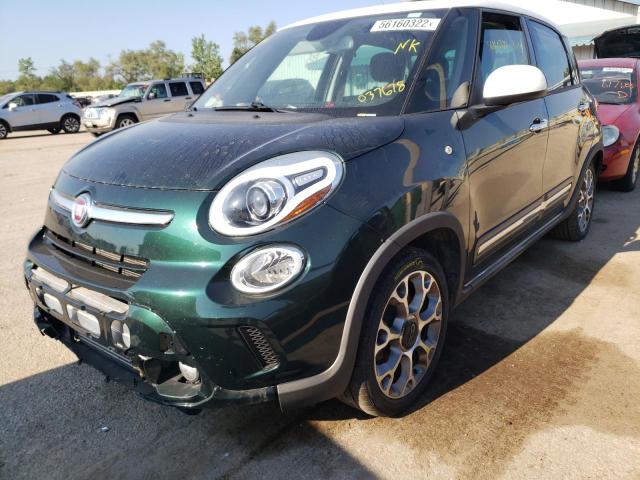 ZFBCFADHXGZ037678 - 2016 FIAT 500L TREKK GREEN photo 2