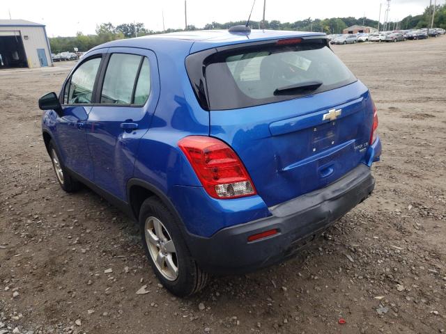 KL7CJNSB0GB750242 - 2016 CHEVROLET TRAX LS BLUE photo 3