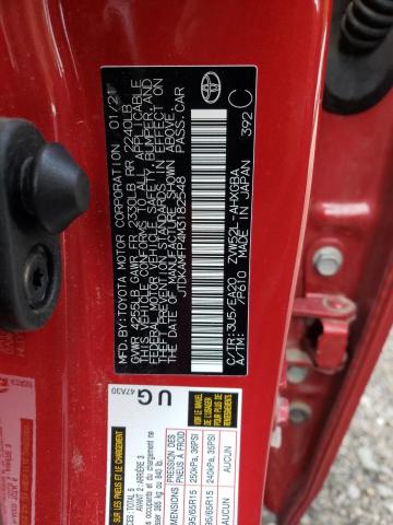 JTDKAMFP4M3182548 - 2021 TOYOTA PRIUS PRIM 红色 照片 10