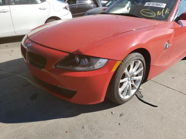 4USBU33577LW60092 - 2007 BMW Z4 3.0 RED photo 9