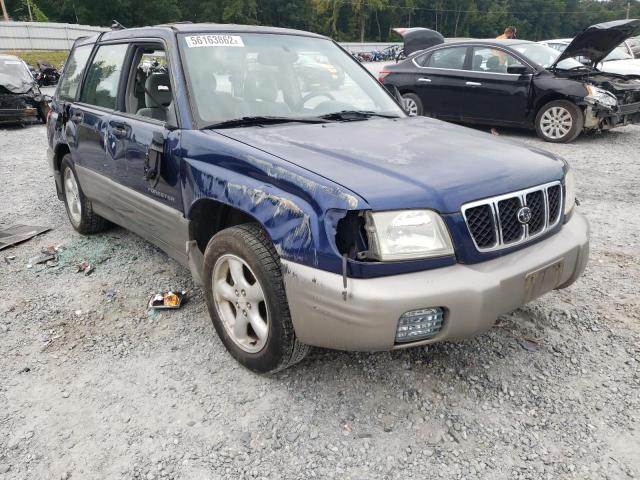 JF1SF655X2H707700 - 2002 SUBARU FORESTER S BLUE photo 1